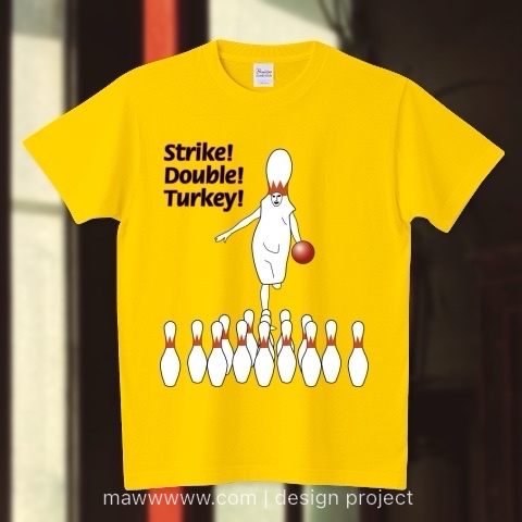Ｔシャツ「ボウリングピンマン」